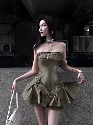 - Strapless A-line Party Dress   GEU1350