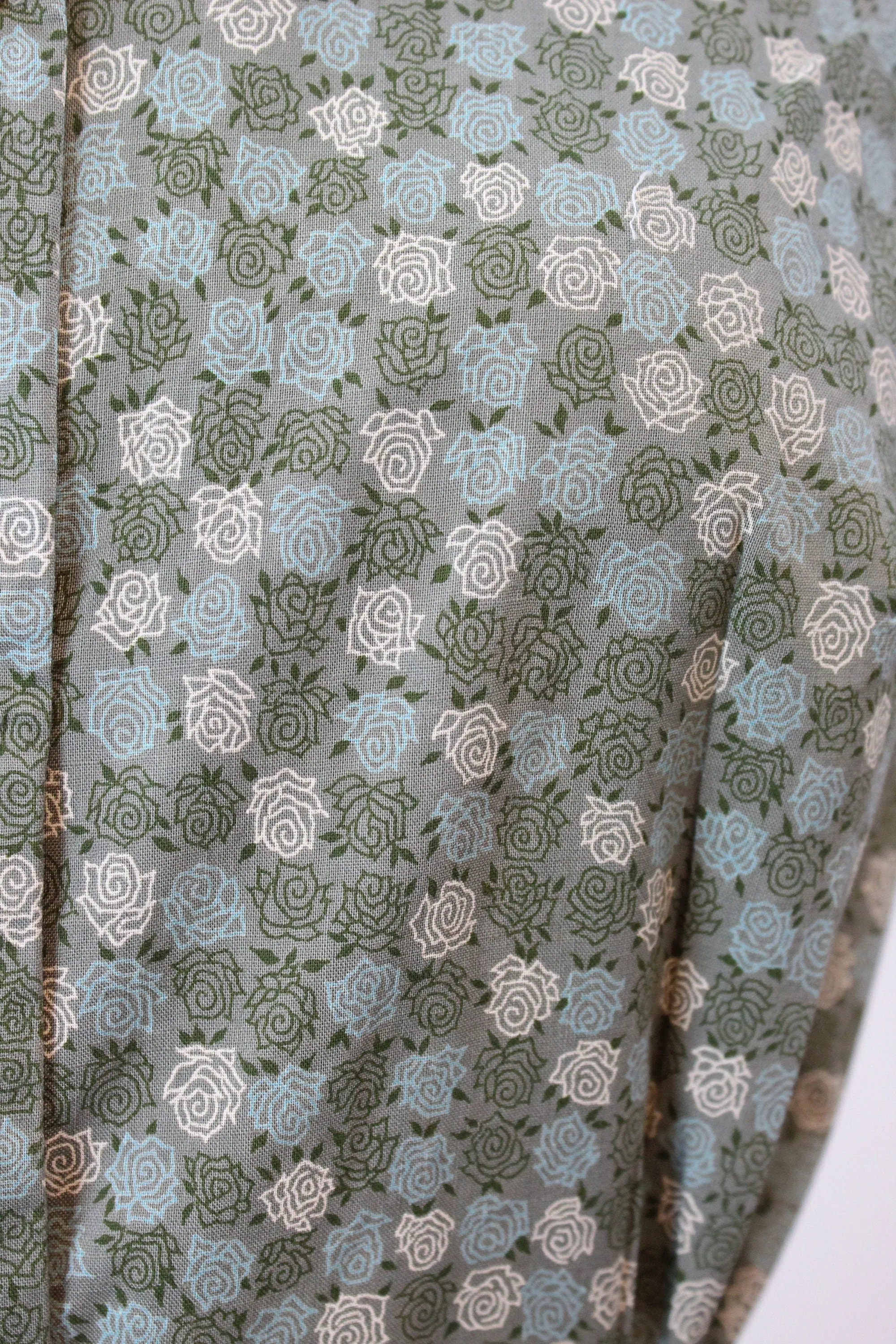 1950s ROSE PRINT novelty skirt and top SET medium | new spring summer