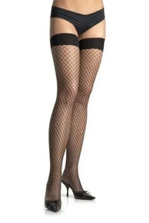 2255L    Stay Up Late Lycra Industrial Net Fishnet Thigh High Stockings