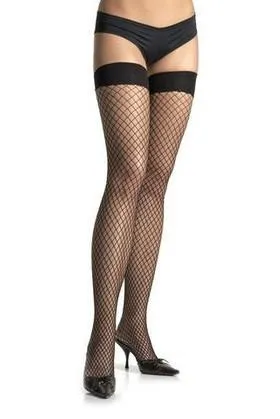 2255L    Stay Up Late Lycra Industrial Net Fishnet Thigh High Stockings