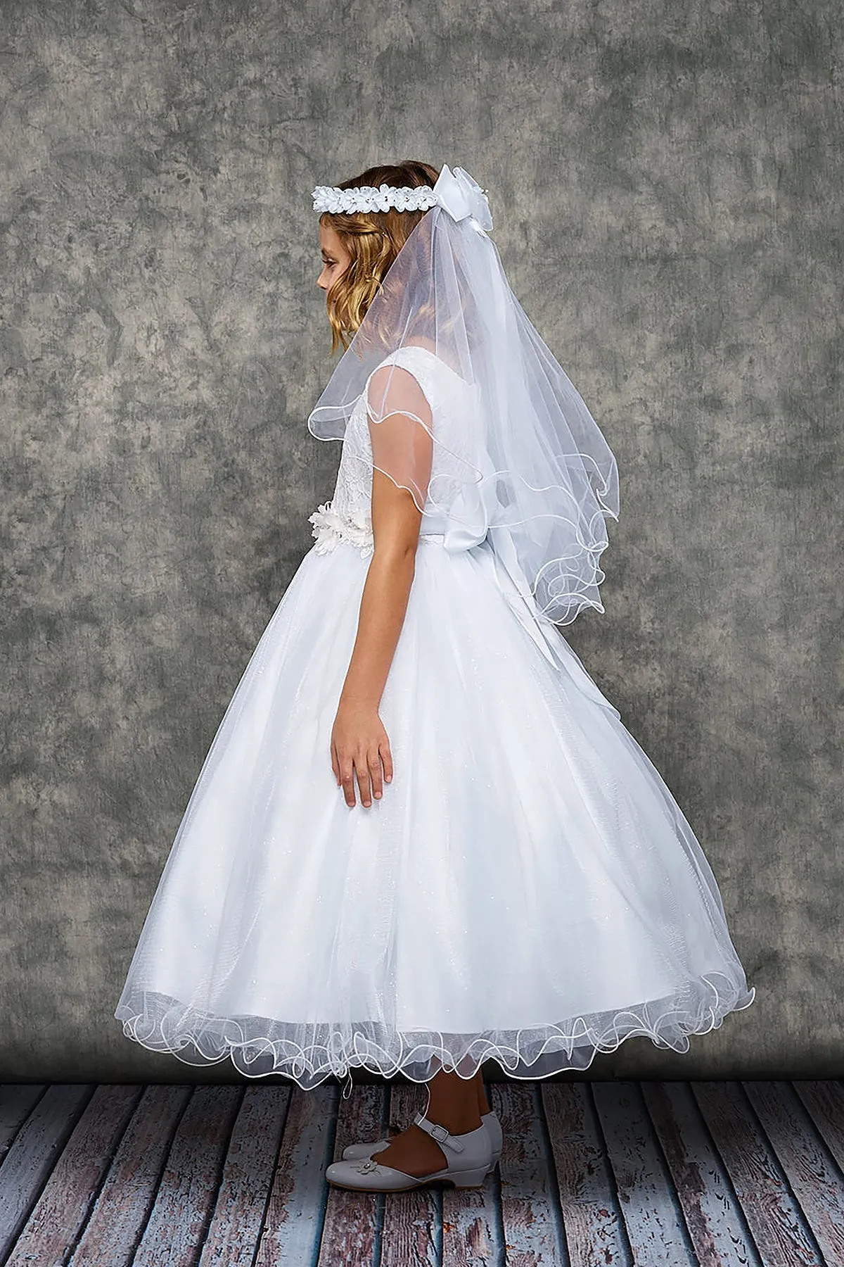 468 Lace Glitter Tulle Dress