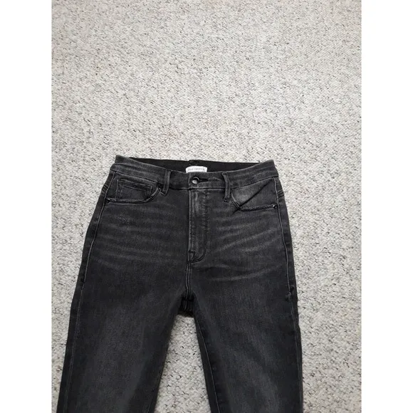 8/29 Good American Good Waist Shadow Pocket Ripped High Rise Skinny