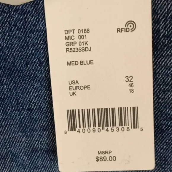 a loves a Women's hight rise straight leg denim jeans sz 32