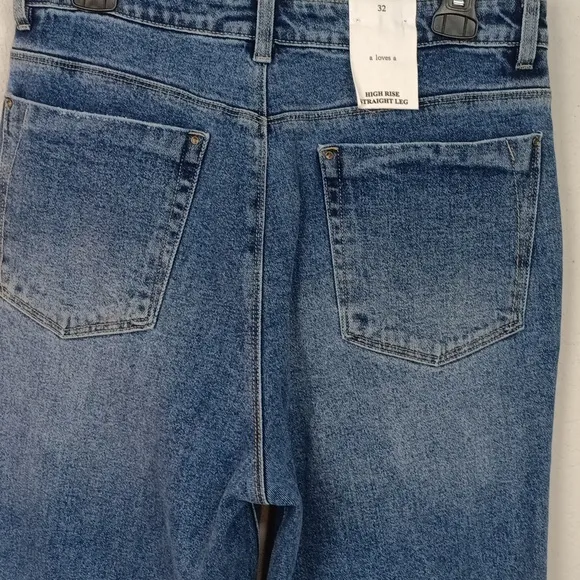 a loves a Women's hight rise straight leg denim jeans sz 32