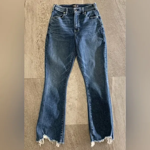 Abercrombie and Fitch Curve Love High Rise Ankle Flare Jeans