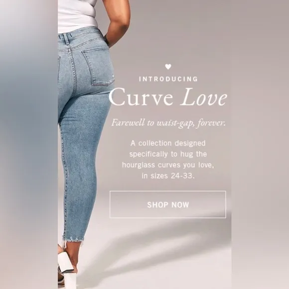 Abercrombie and Fitch Curve Love High Rise Ankle Flare Jeans