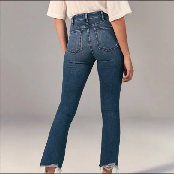 Abercrombie and Fitch Curve Love High Rise Ankle Flare Jeans