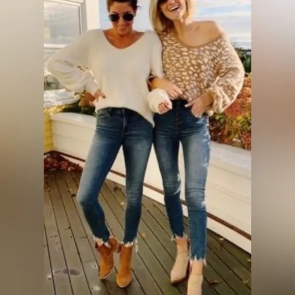Abercrombie and Fitch Curve Love High Rise Ankle Flare Jeans