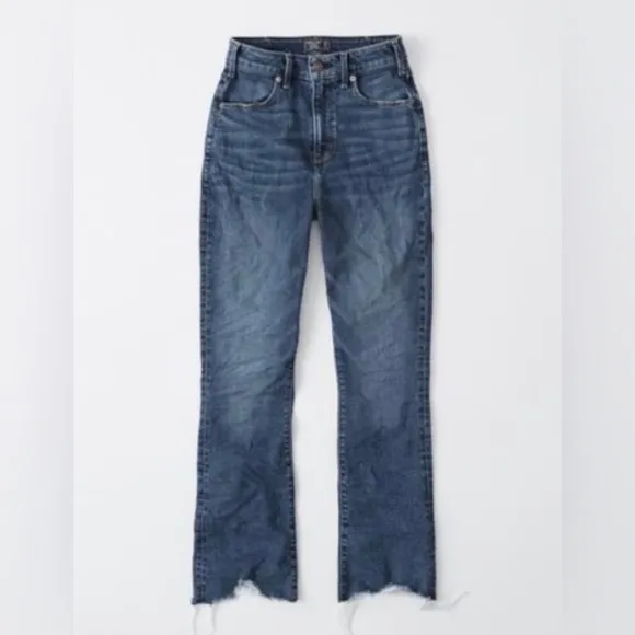 Abercrombie and Fitch Curve Love High Rise Ankle Flare Jeans