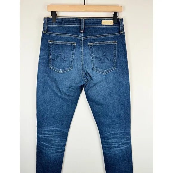 AG Adriano Goldschmied Womens Jeans Farrah Skinny Ankle Denim Distressed 29R