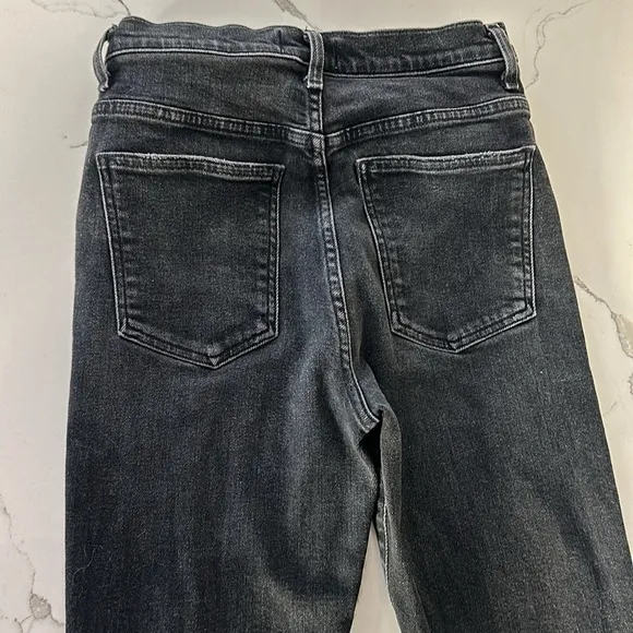AGOLDE Black Distressed Pinch Waist Skinny High Rise Stretch Jeans size 27
