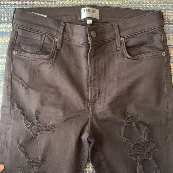 AGOLDE Moonstruck Sophie High Rise Skinny Black Jeans size 30