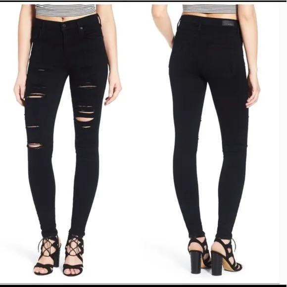 AGOLDE Moonstruck Sophie High Rise Skinny Black Jeans size 30