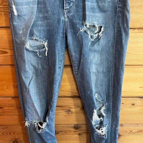 AGOLDE Sophie High Rise Skinny Jeans Size 27 Cannes Distressed Denim