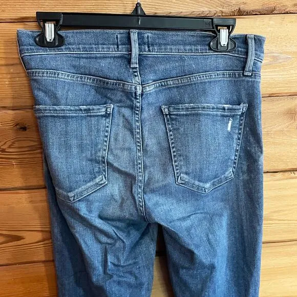 AGOLDE Sophie High Rise Skinny Jeans Size 27 Cannes Distressed Denim