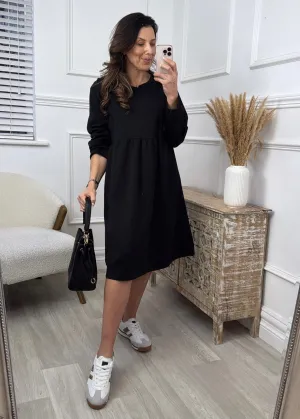 Ailbhe Black Smock Sweatshirt Dress