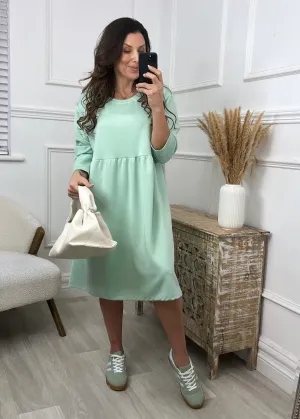 Ailbhe Green Smock Sweatshirt Dress