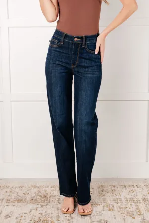 Alaina Judy Blue High Rise Classic Straight Jeans