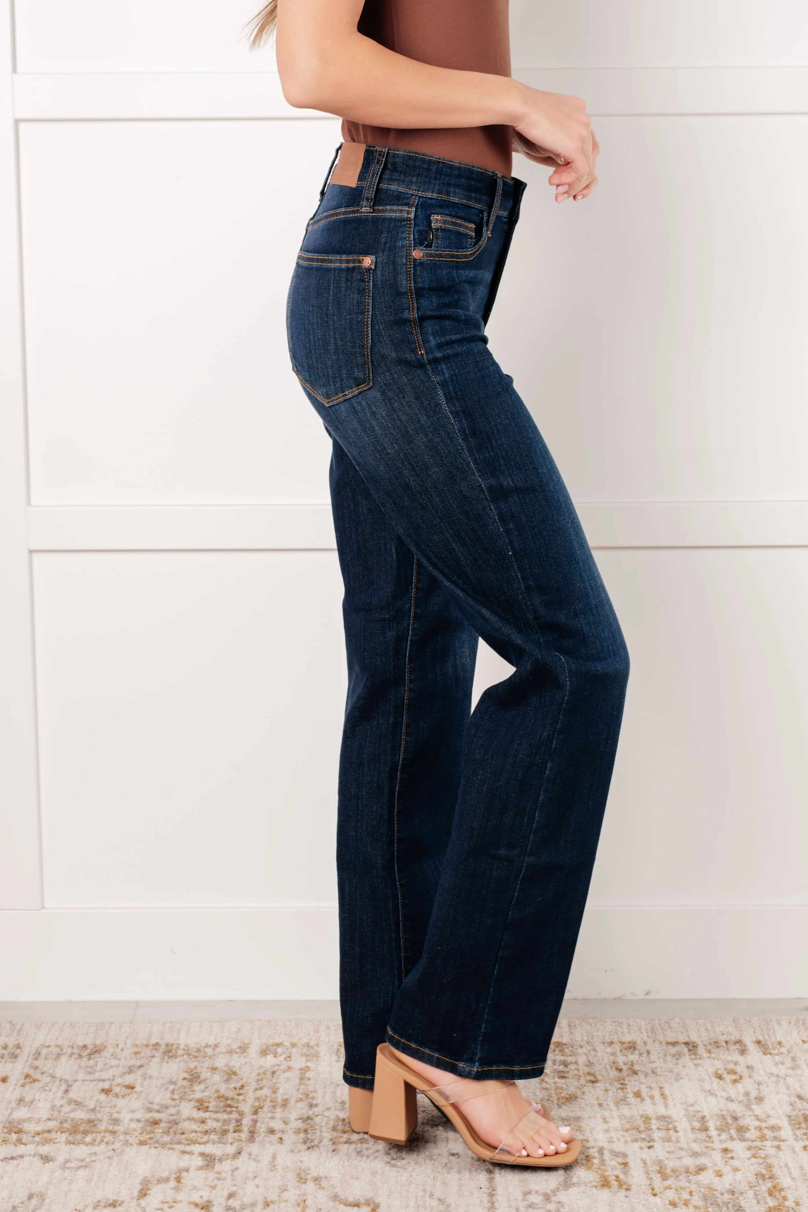 Alaina Judy Blue High Rise Classic Straight Jeans