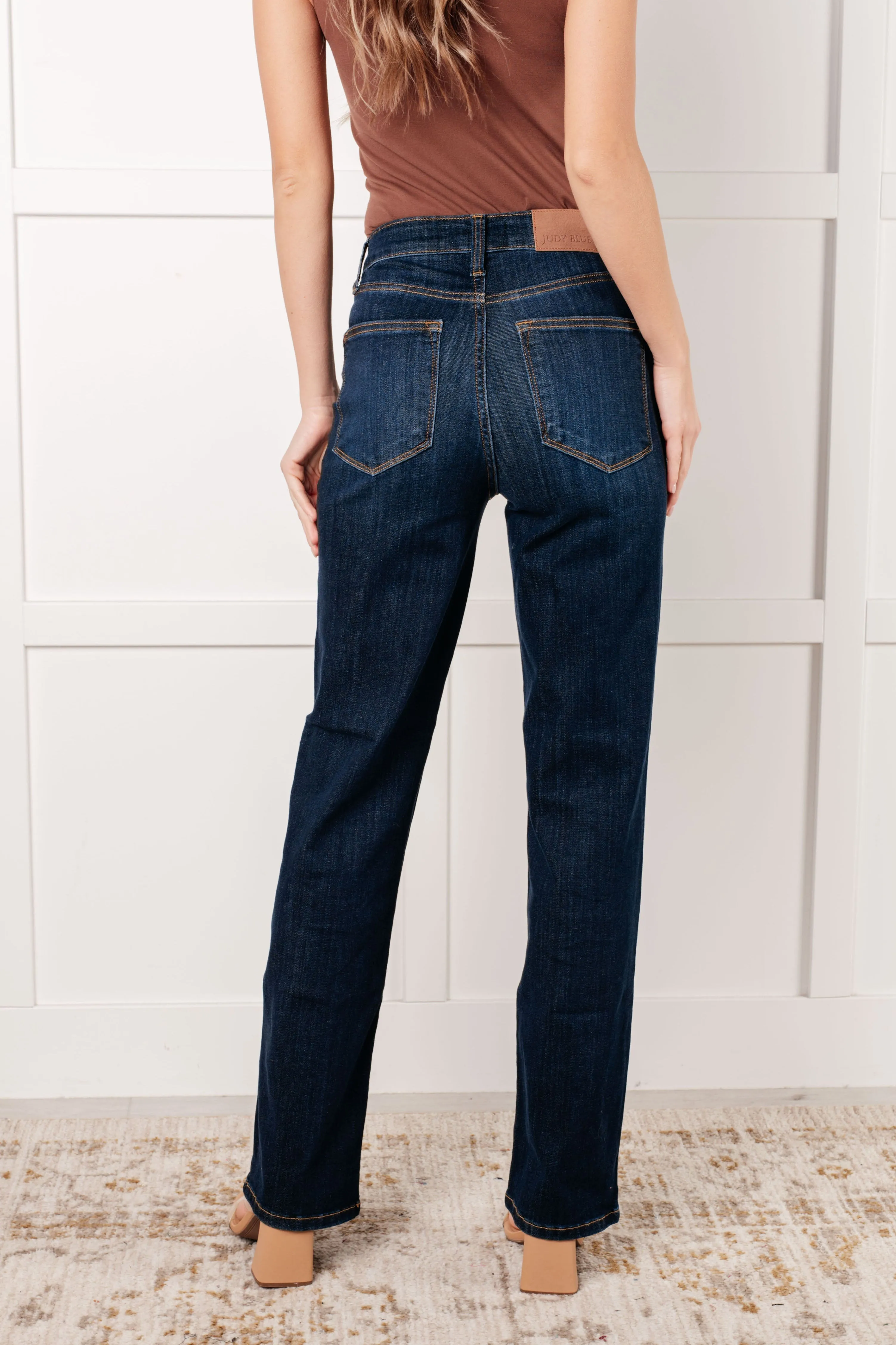 Alaina Judy Blue High Rise Classic Straight Jeans