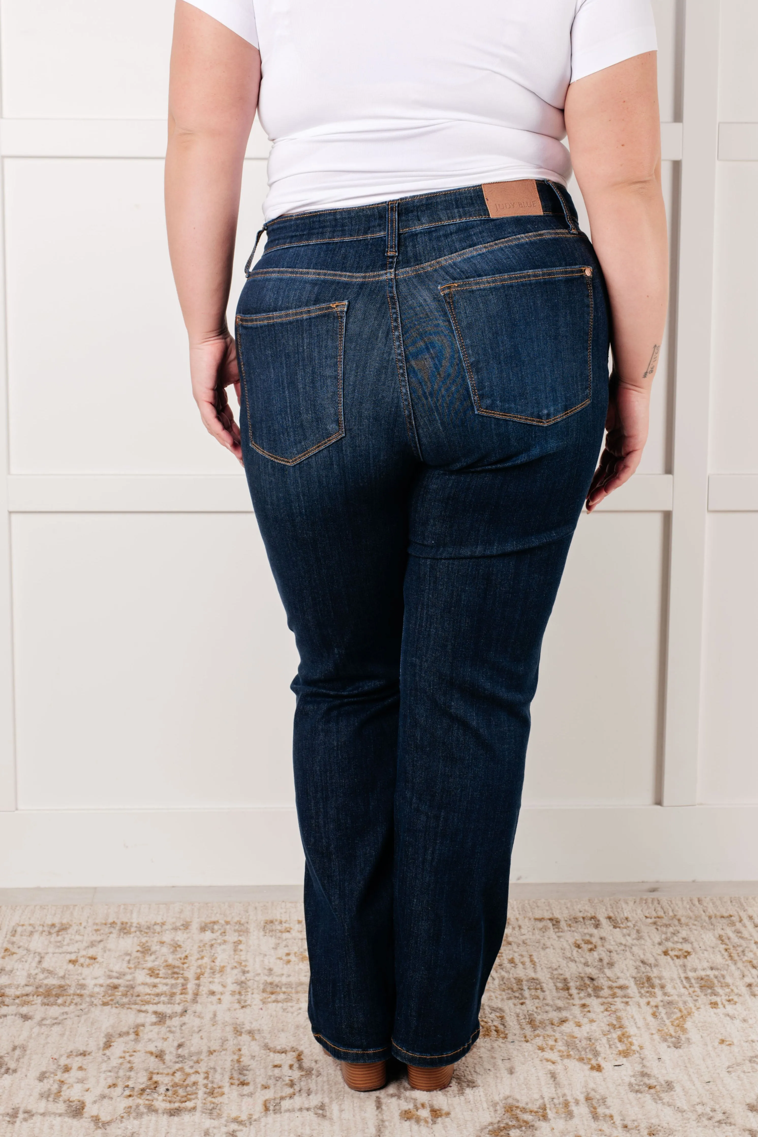 Alaina Judy Blue High Rise Classic Straight Jeans