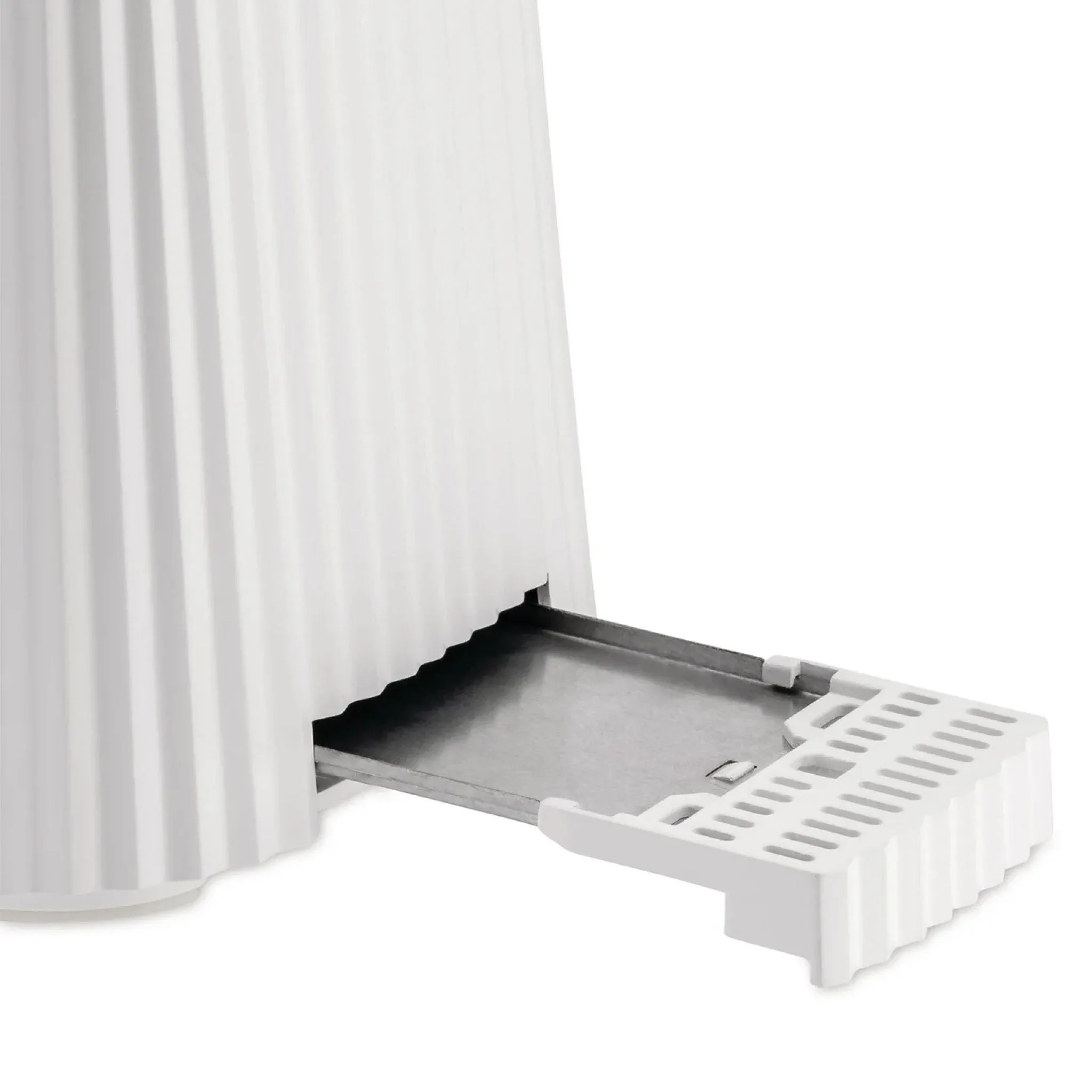 ALESSI Plisse Long Toaster, White