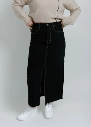 Alice High Rise Midi Skirt - Noir