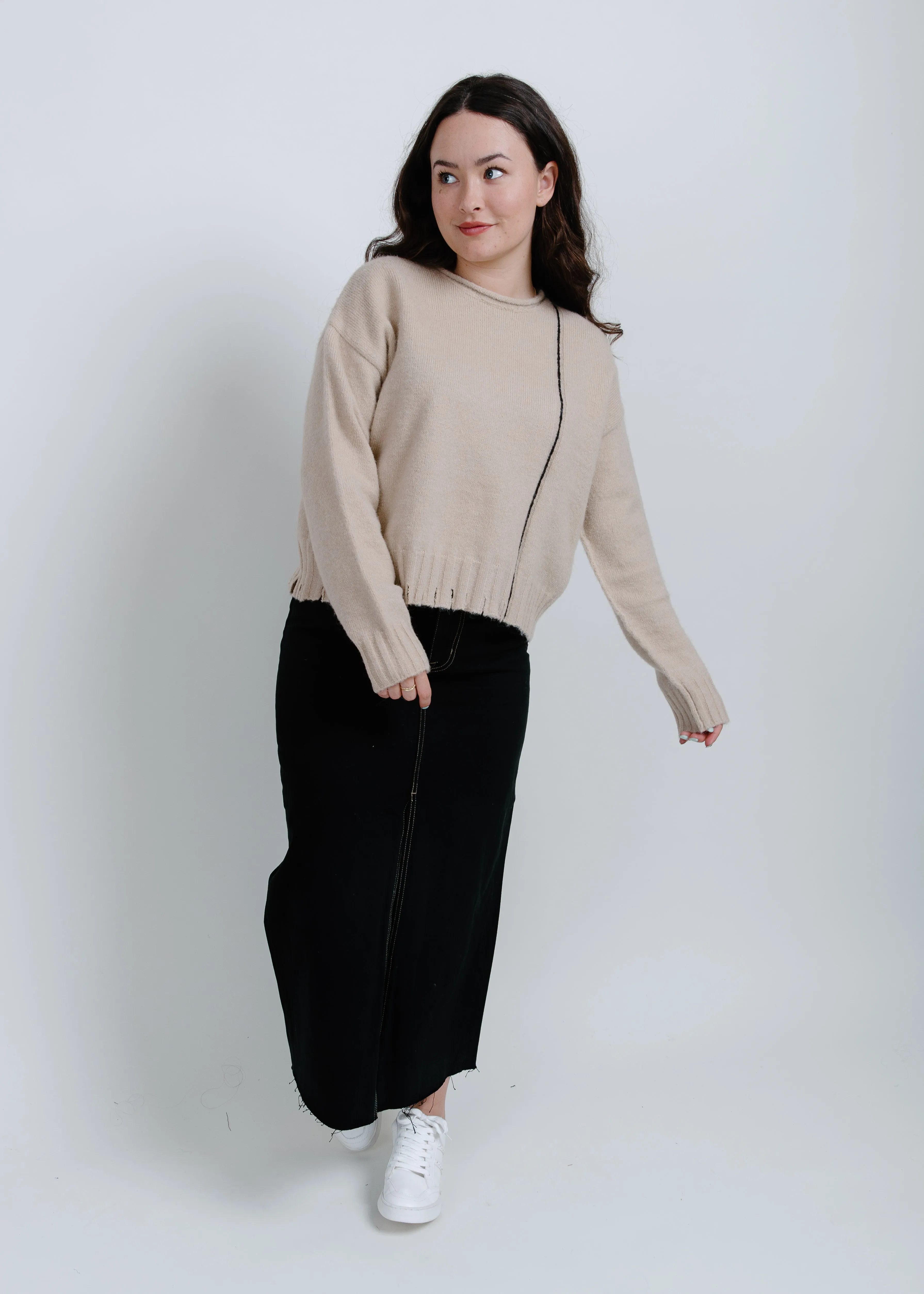Alice High Rise Midi Skirt - Noir