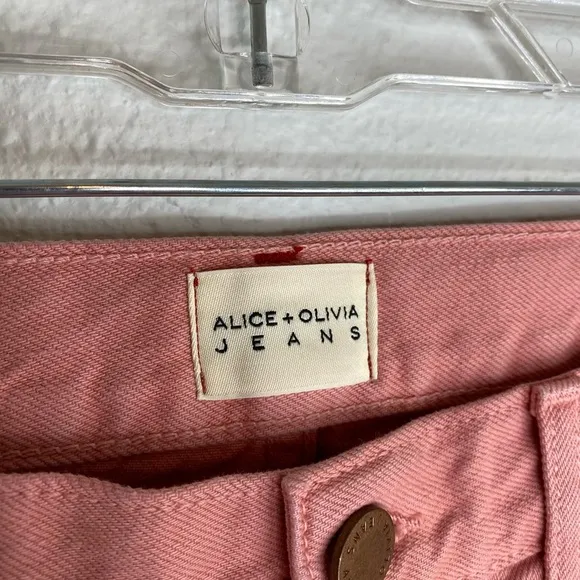 Alice   Olivia Pink Genevive Distressed Jeans 25