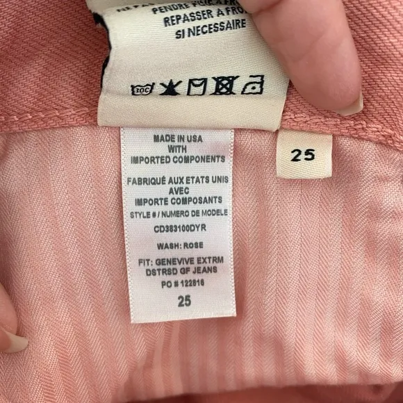 Alice   Olivia Pink Genevive Distressed Jeans 25