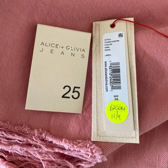 Alice   Olivia Pink Genevive Distressed Jeans 25