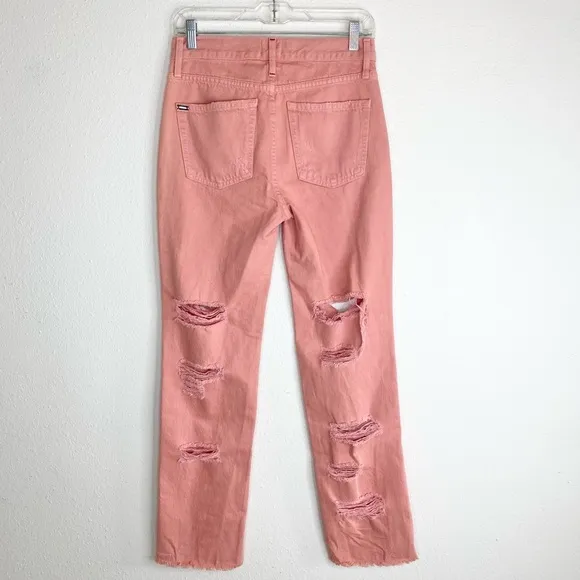 Alice   Olivia Pink Genevive Distressed Jeans 25