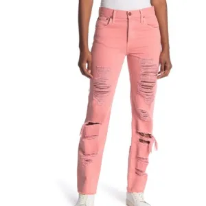 Alice   Olivia Pink Genevive Distressed Jeans 25