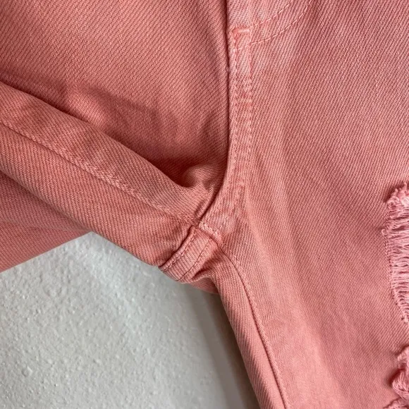 Alice   Olivia Pink Genevive Distressed Jeans 25