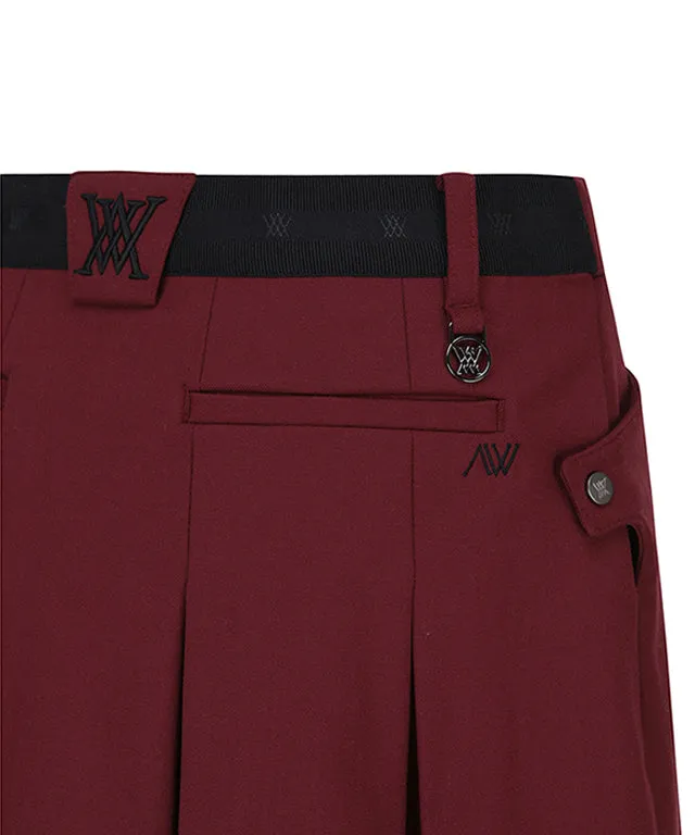 ANEW Golf: Women's Pocket Point Pleats SQ - Wine