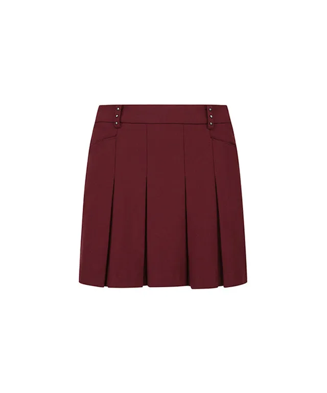 ANEW Golf: Women's Pocket Point Pleats SQ - Wine