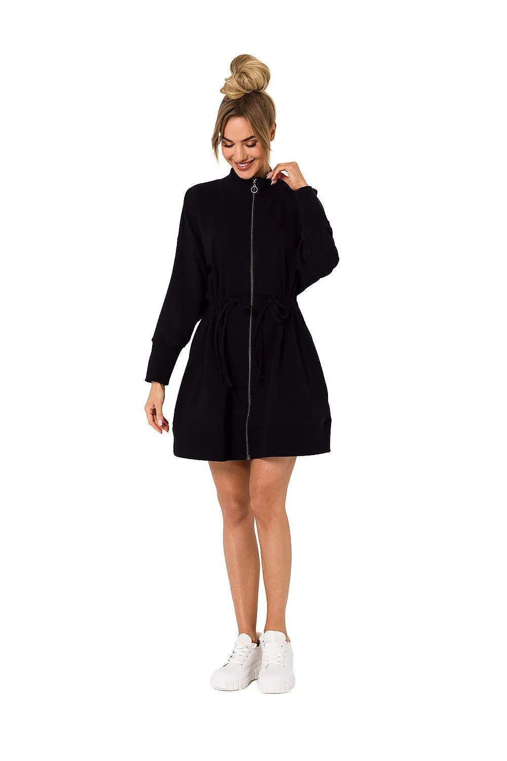 Back-Laced Tunic Dress مع Pockets