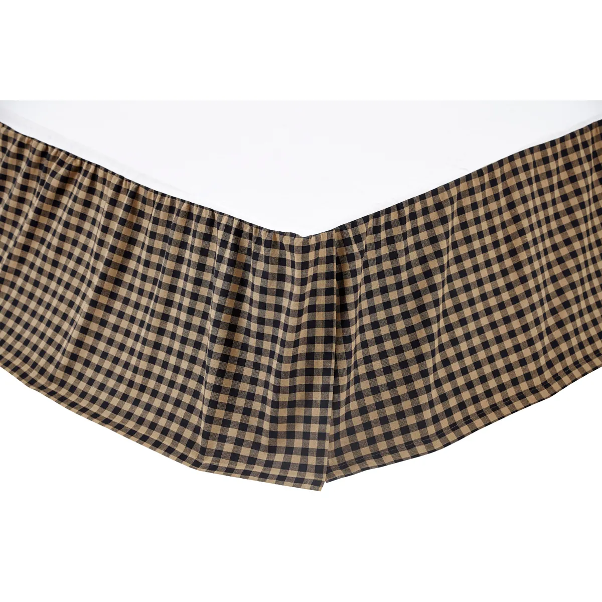 Black Check Bed Skirt (Choose Size)