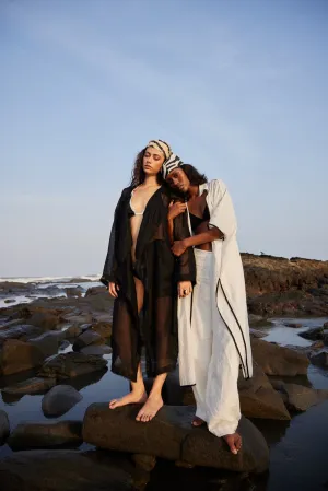 Black Linen Trench