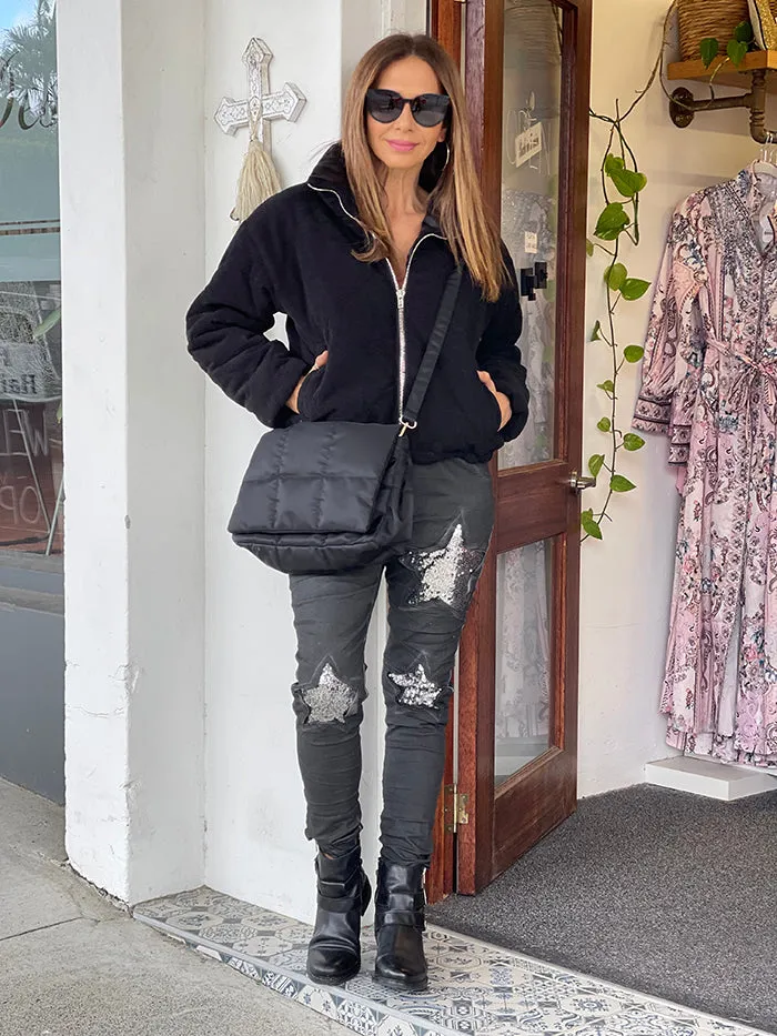 Black Star Sequin Joggers