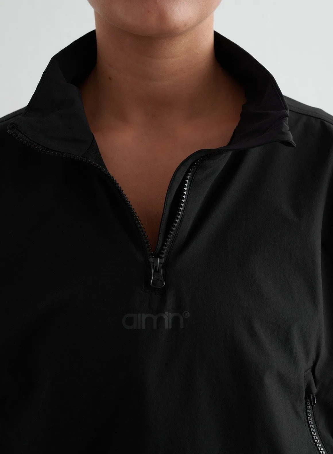 Black Windbreaker Jacket