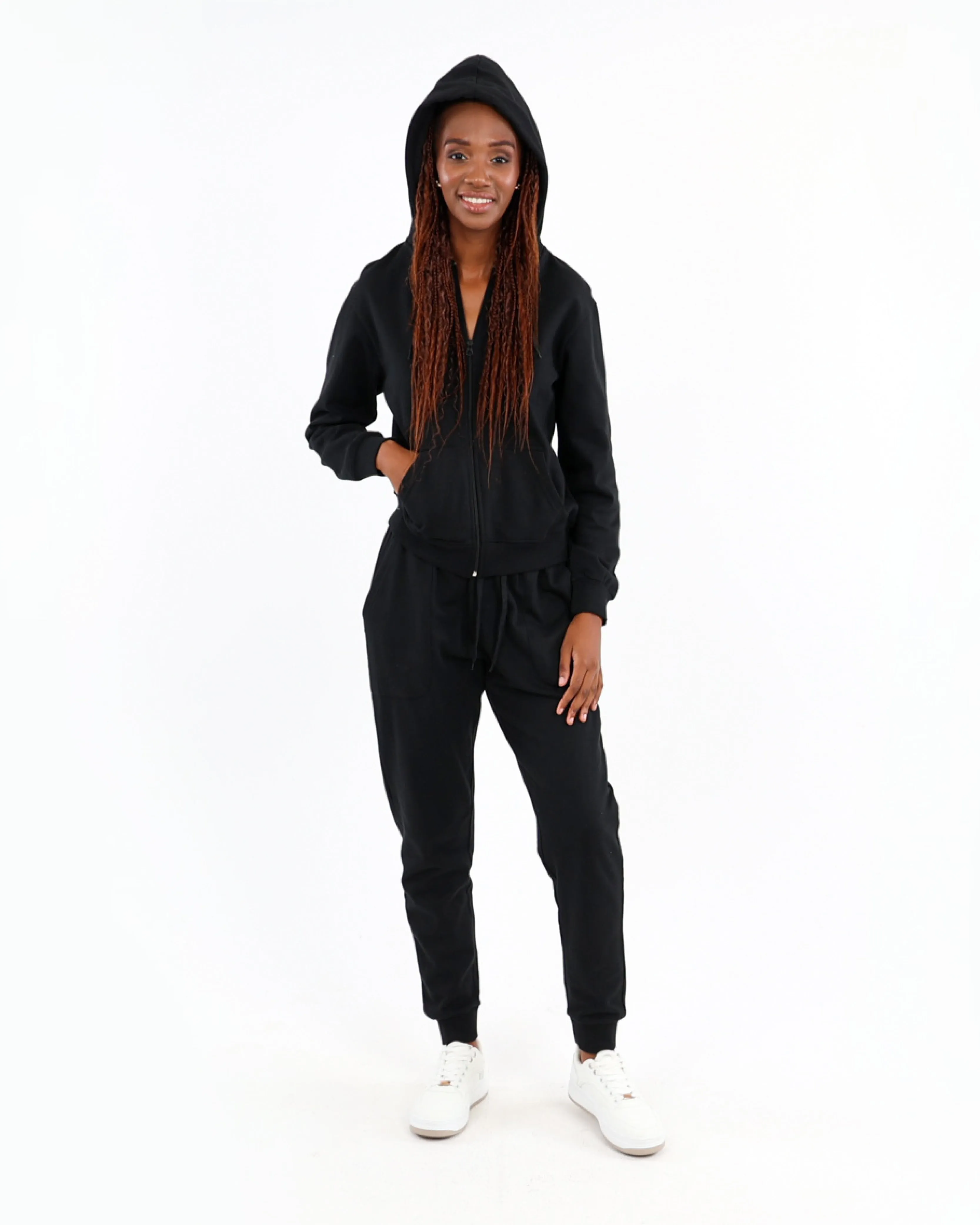 Black Zip-Up Hoodie