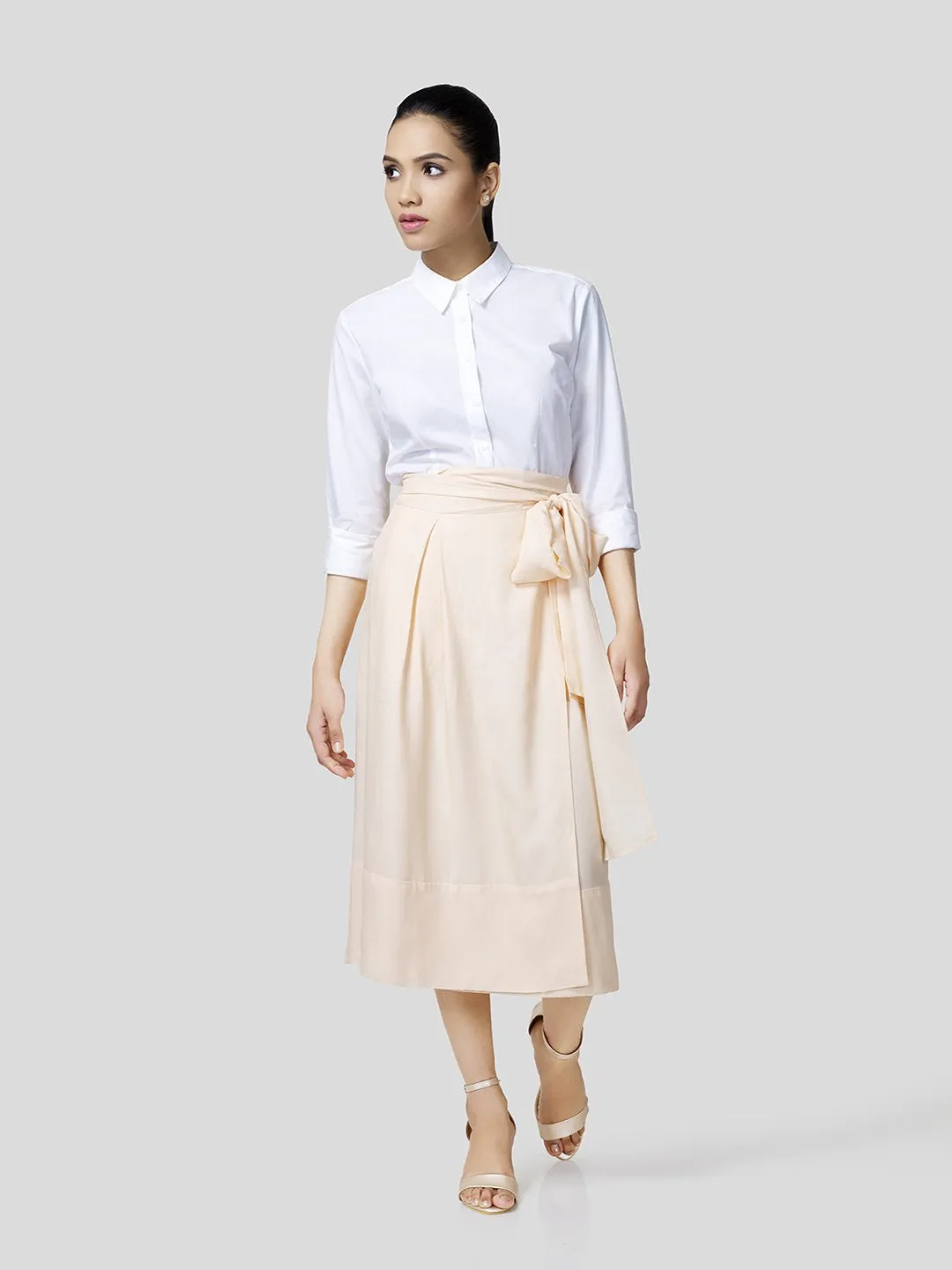 Box Pleated Warp-A-Round Skirt
