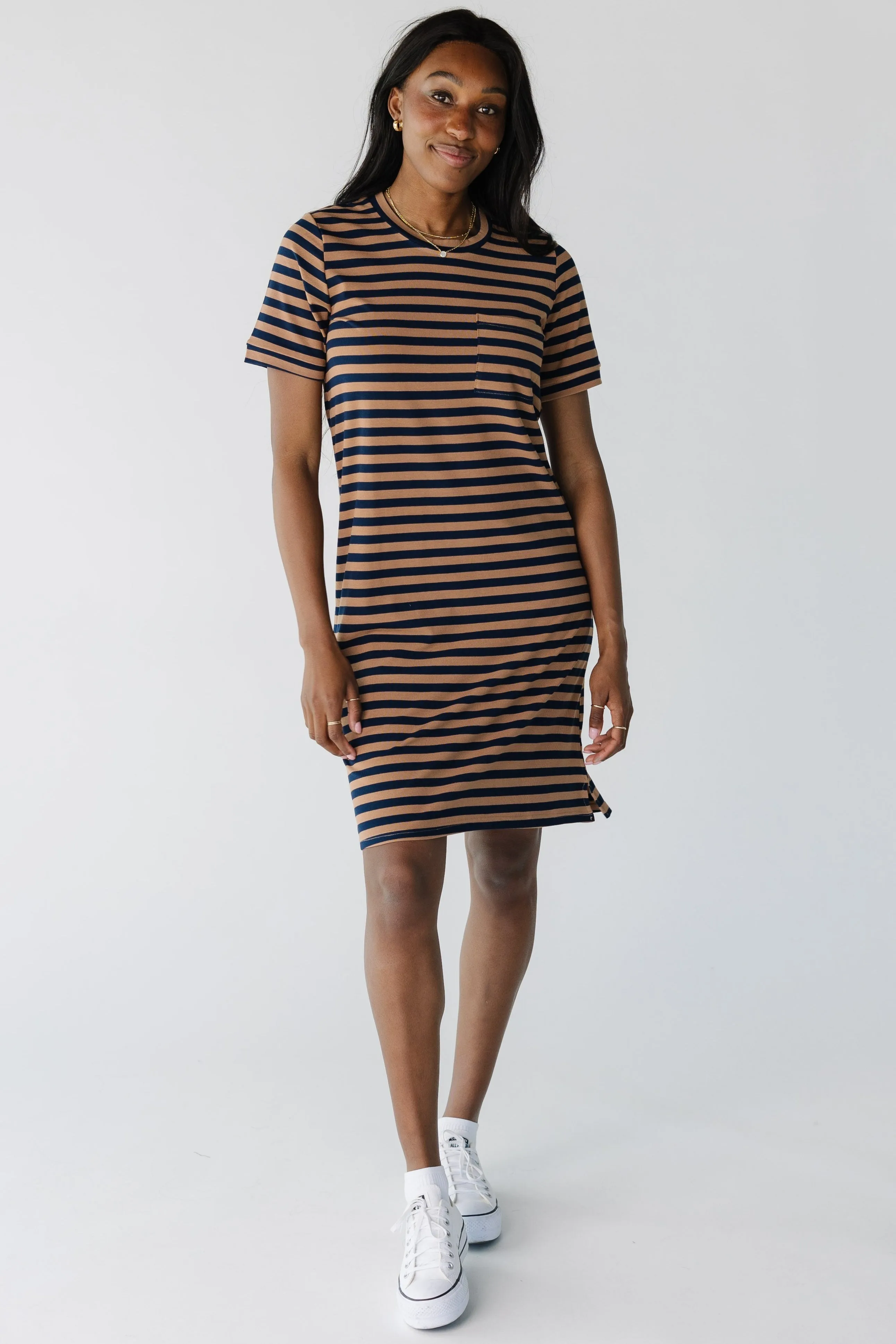 Brass & Roe All Day Stripe T-Shirt Dress