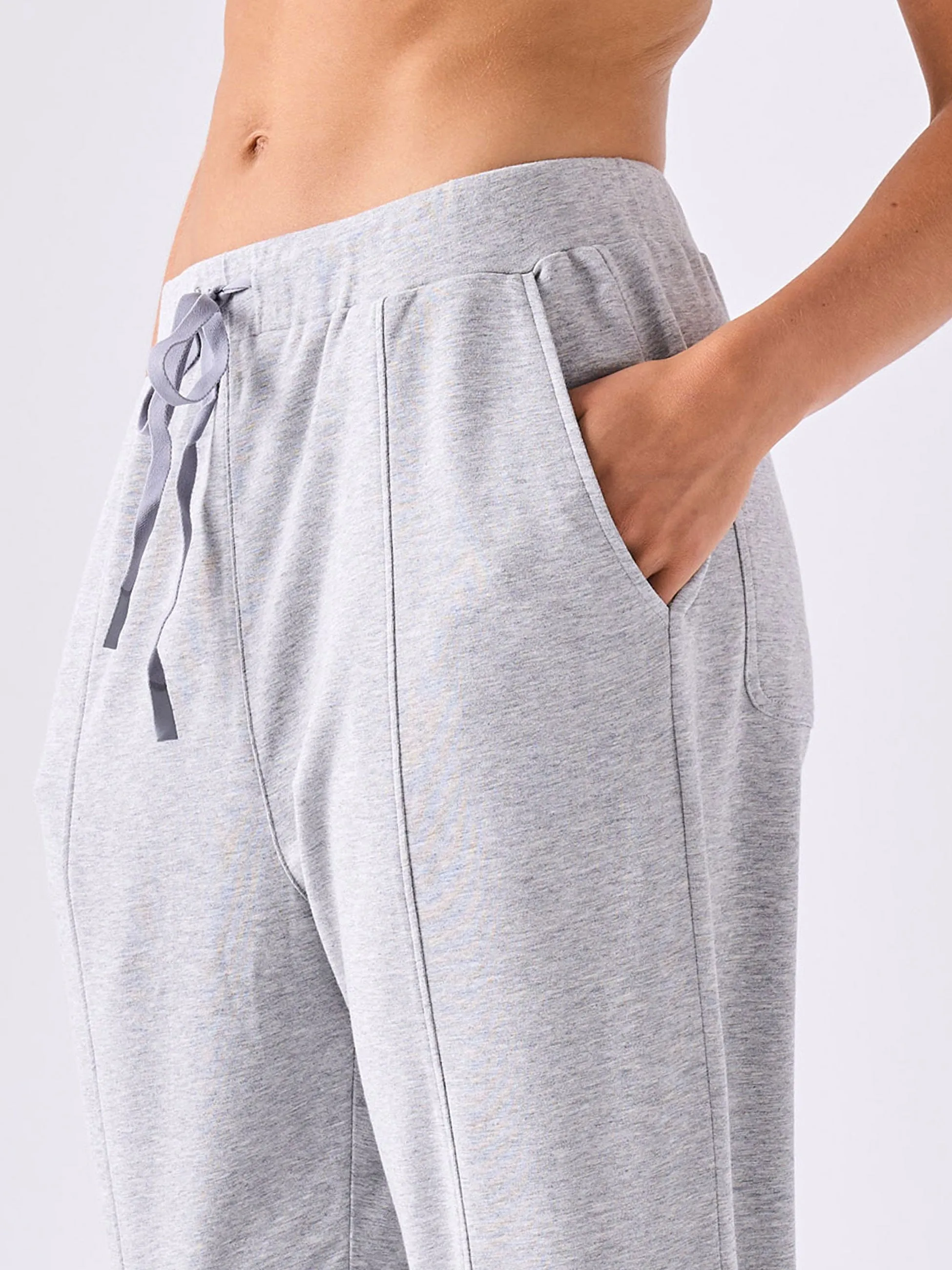 Breeze French Terry Cropped Jogger - Melange Grey