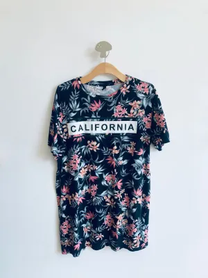 California Floral T-Shirt Dress // Adult 12