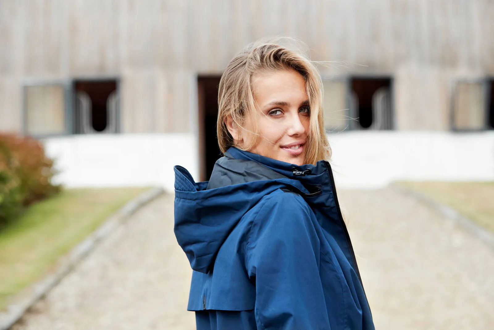 Catago Ladies Navy Roy Waterproof Trench Coat