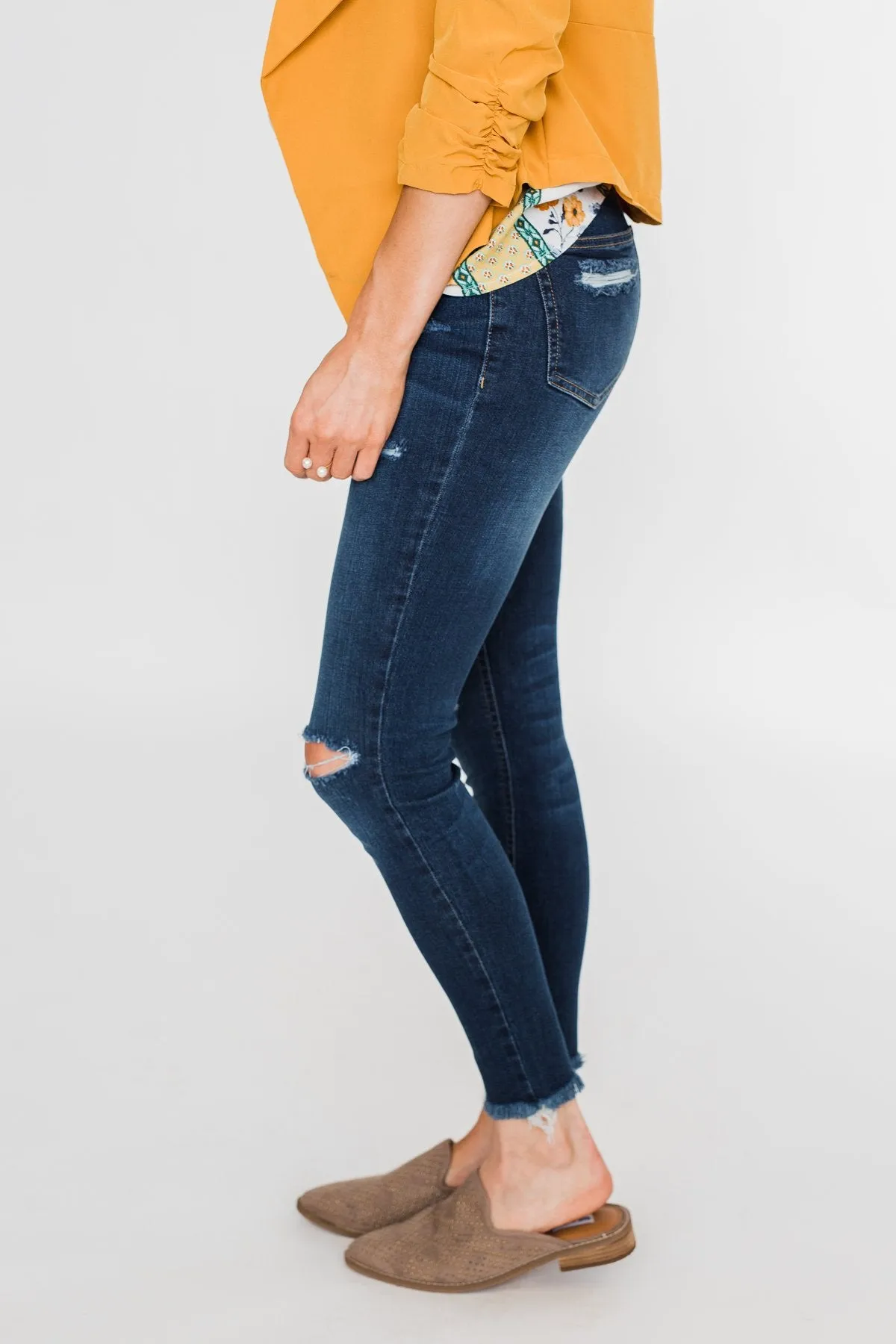 C'est Toi Distressed Skinny Jeans- Jade Wash