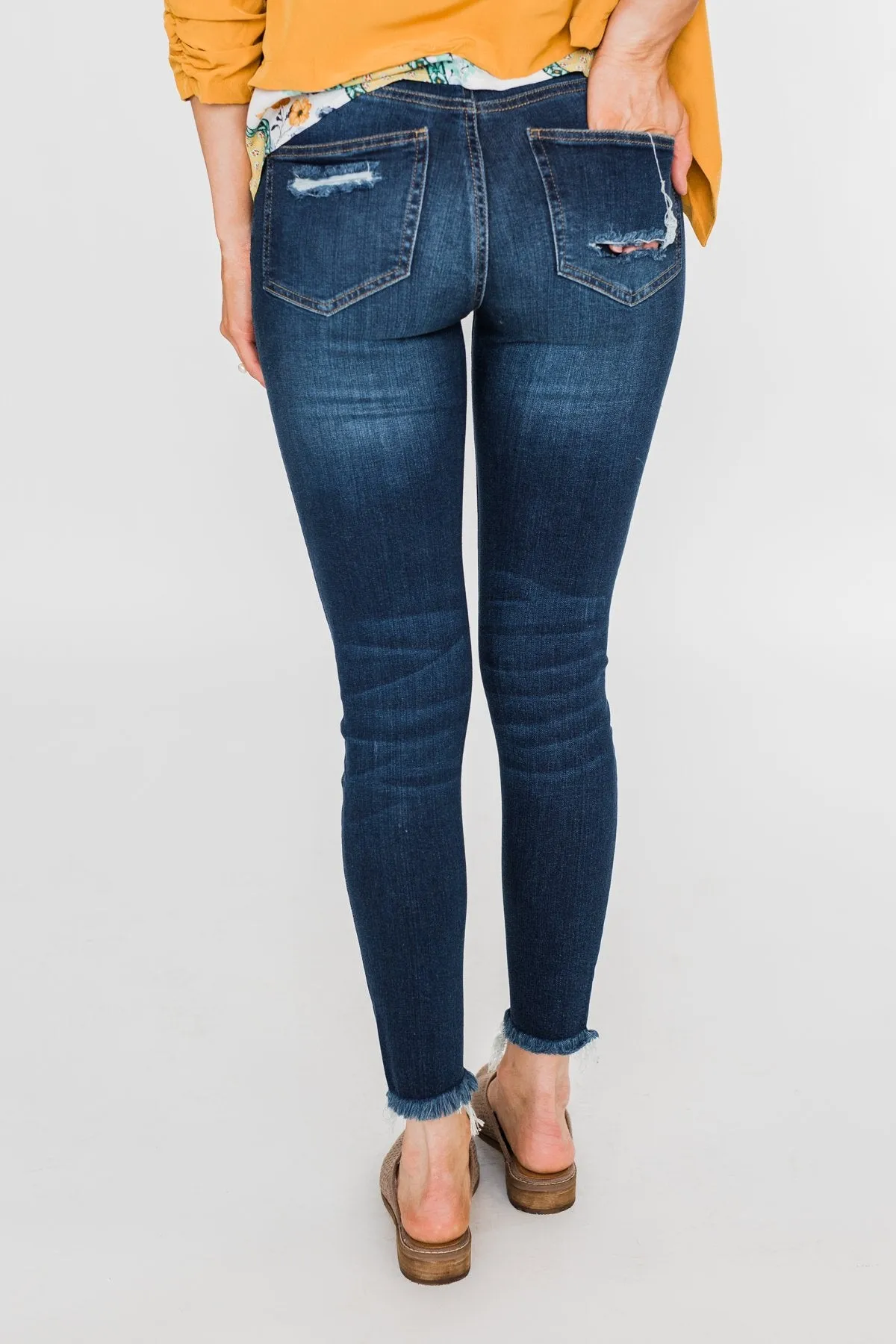 C'est Toi Distressed Skinny Jeans- Jade Wash