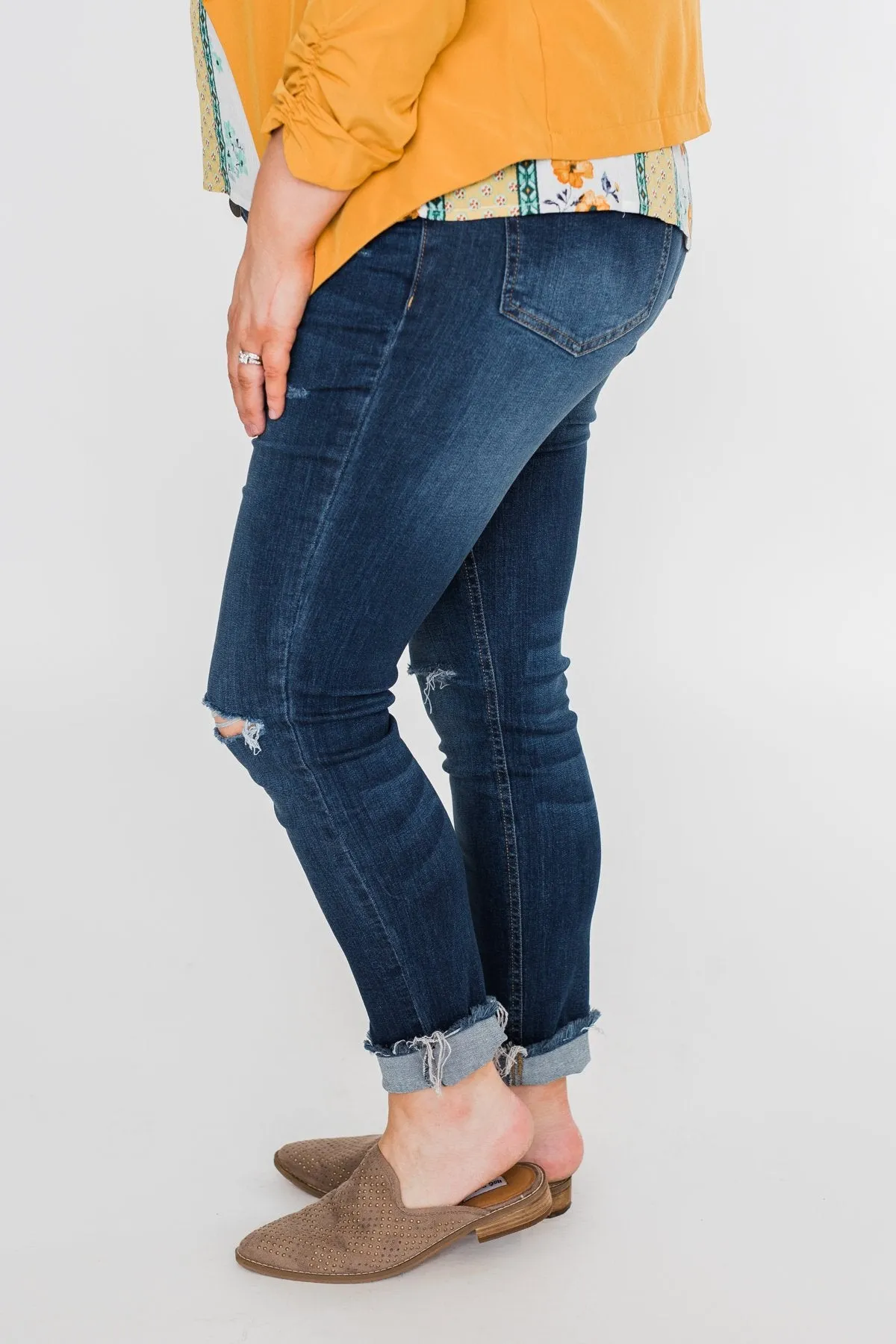 C'est Toi Distressed Skinny Jeans- Jade Wash
